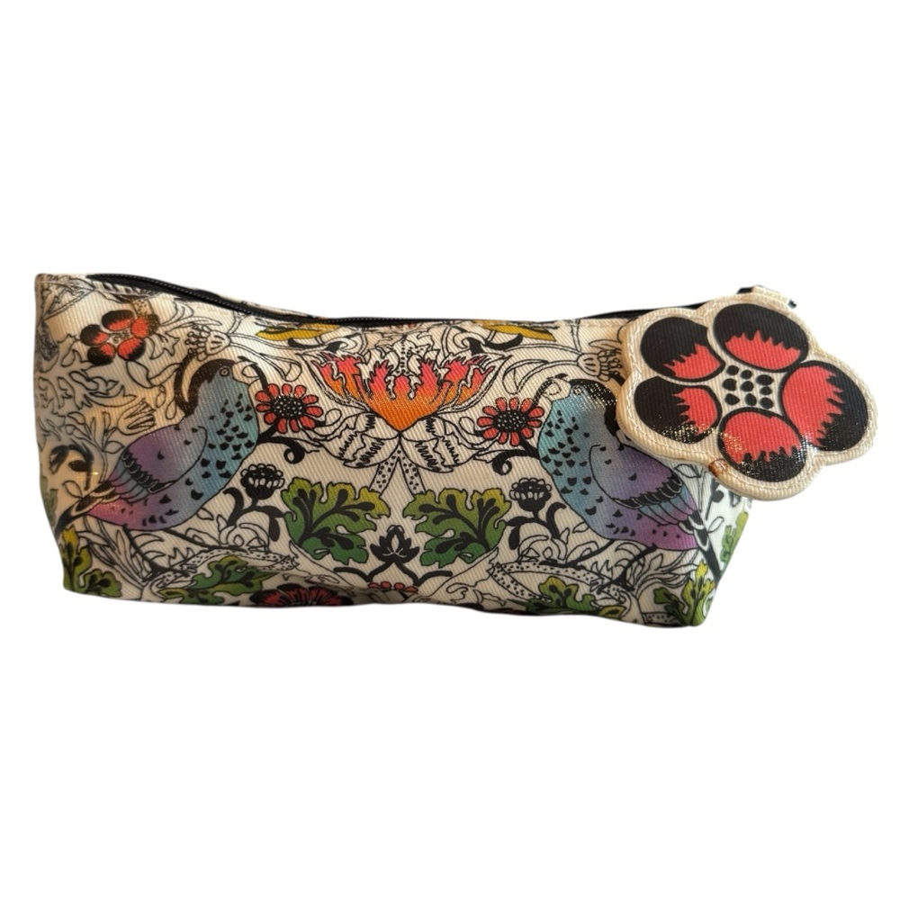 Mac‎ Give Me Liberty of London Small Makeup Bag Floral Bird Rare Laminated Cute